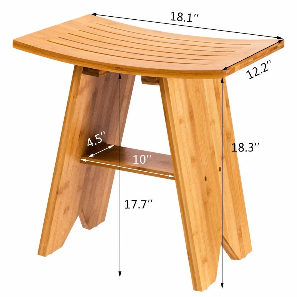 18" Bamboo Shower Bench