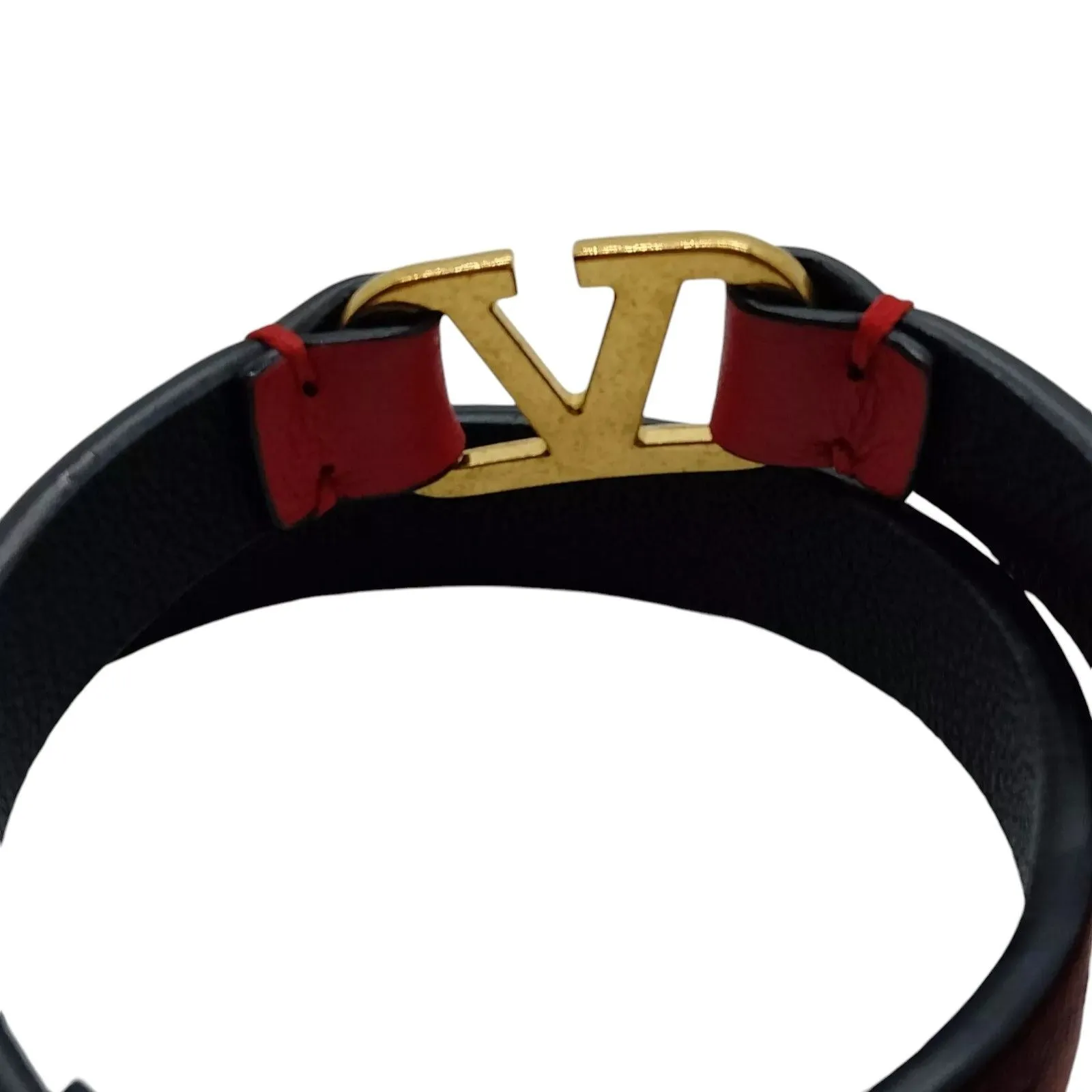 196258AU (S3) Valentino Bracelet Red Leather