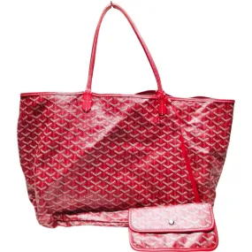 3871154AQ (S6) Goyard Tote Bag Red Coated Canvas