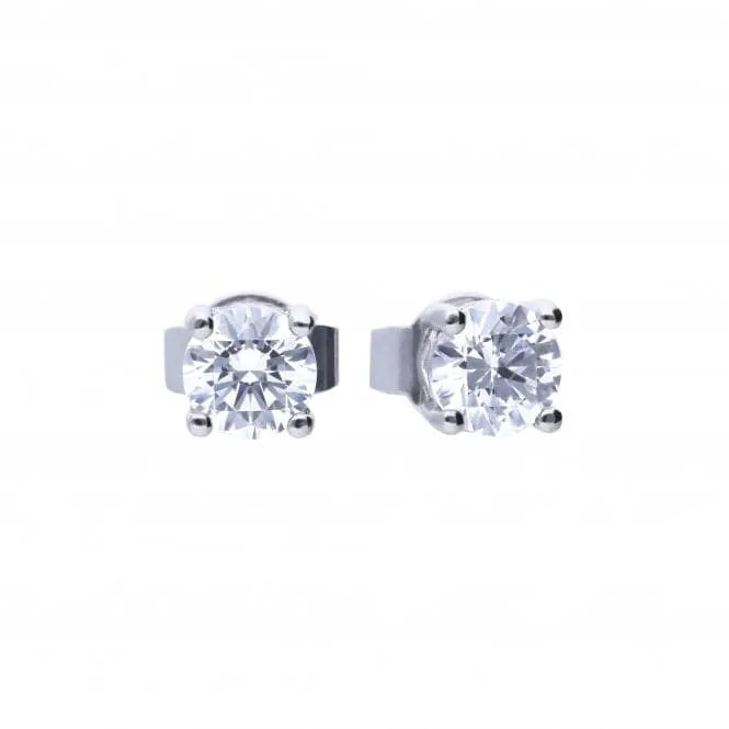 4 Claw Cubic Zirconia Studs 0.50ct E5905