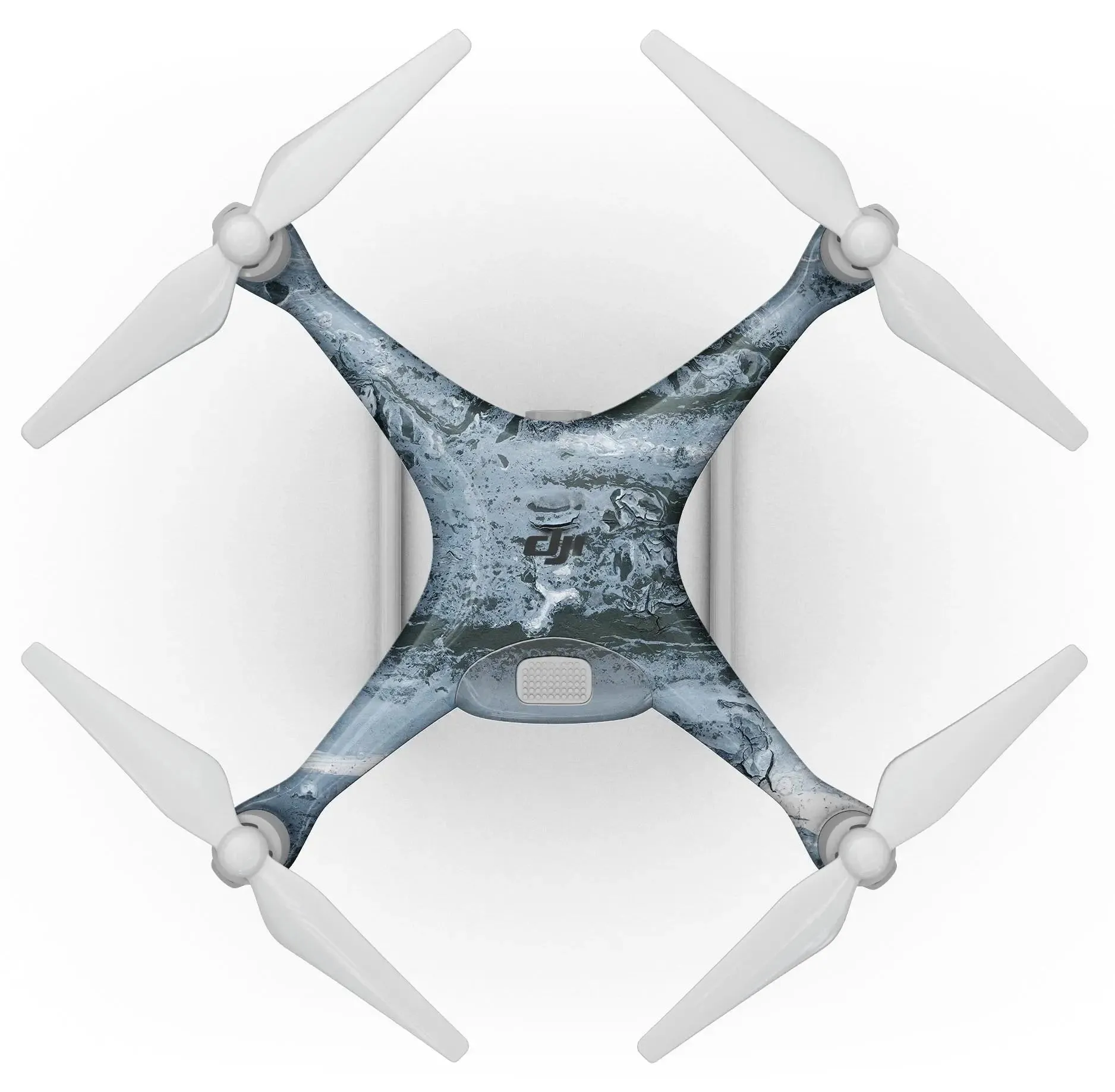 Abstract Wet Paint Soft Blue - Full-Body Skin Kit for the DJI Phantom -DJI Phantom Skin