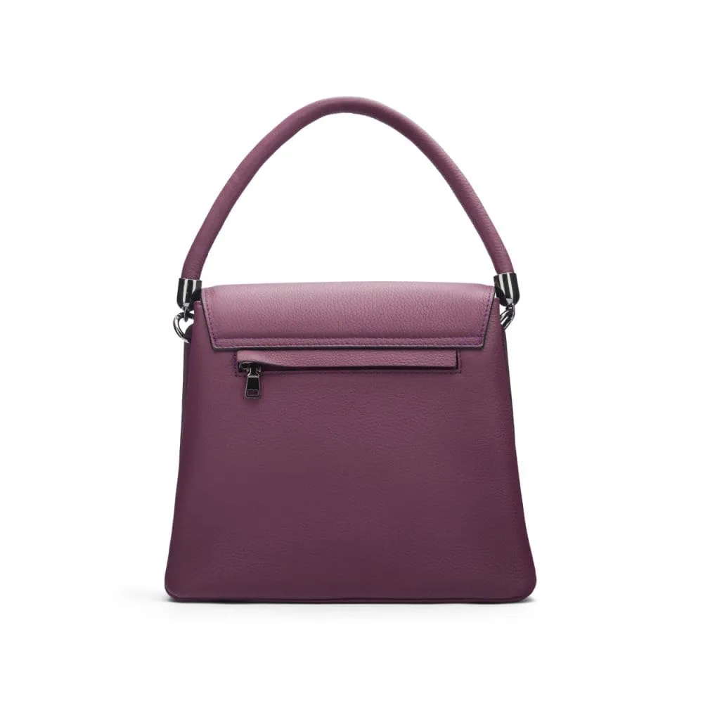 Amy Flap Over Handbag - Purple