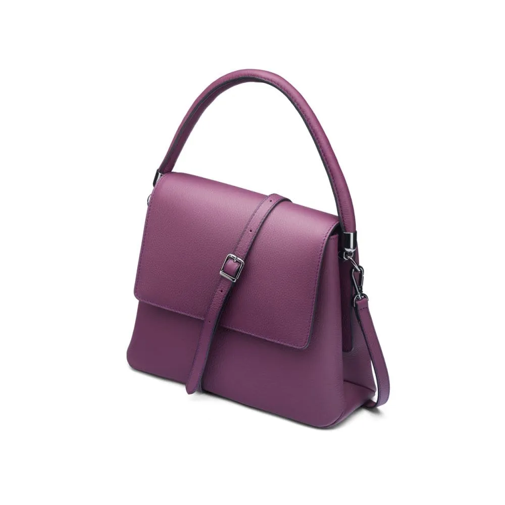 Amy Flap Over Handbag - Purple