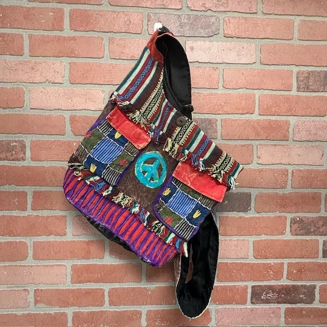 Bag - Shoulder Hobo - Peace Sign