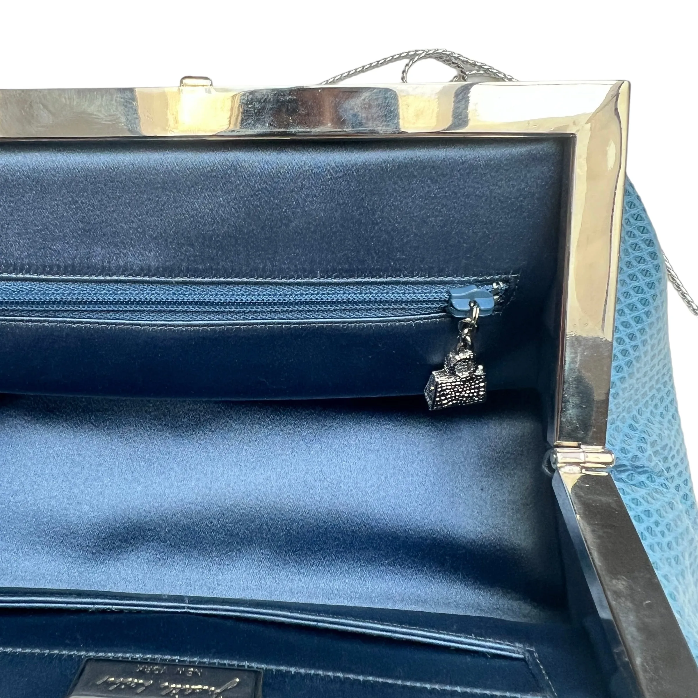 Blue Lezard Clutch w/Crystals