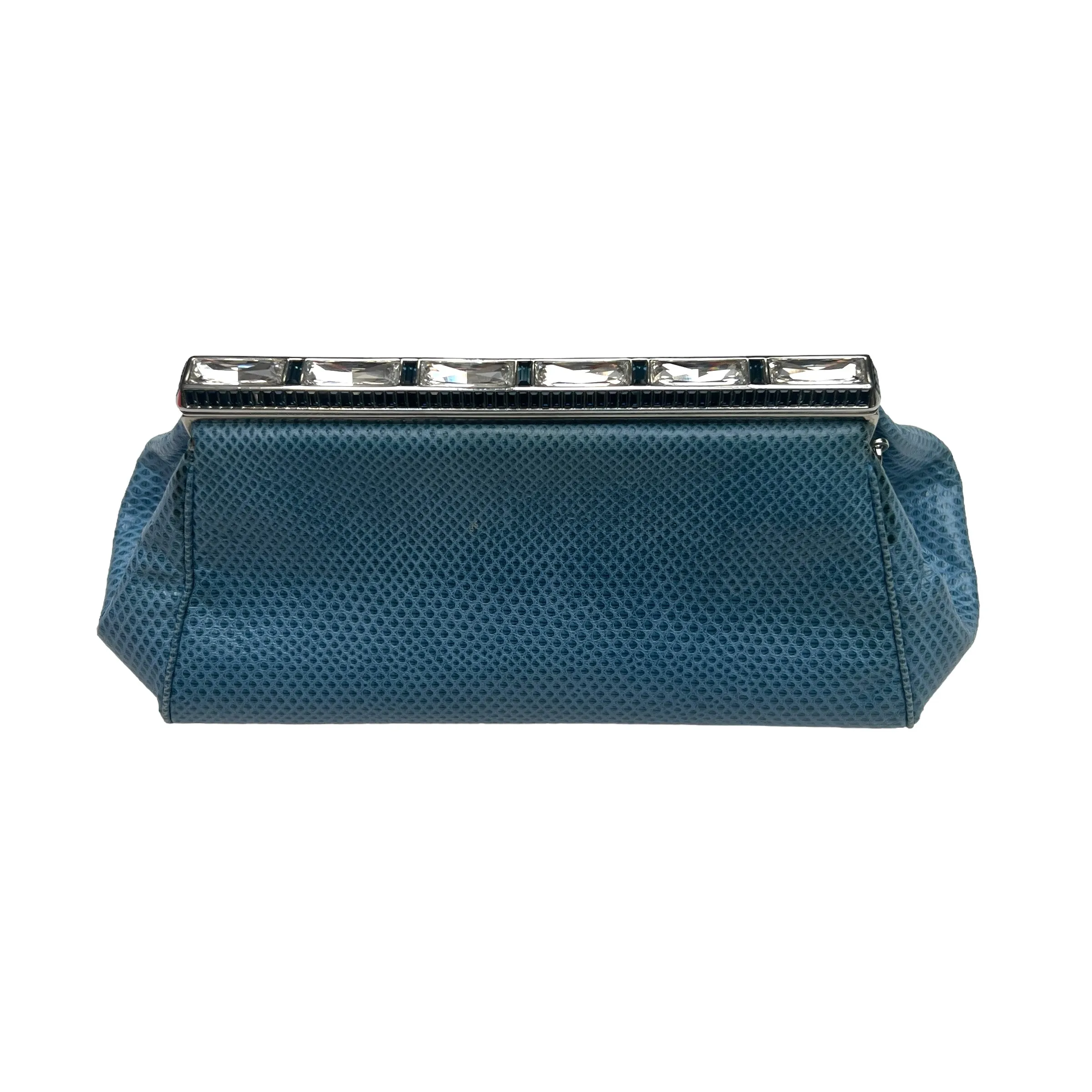 Blue Lezard Clutch w/Crystals