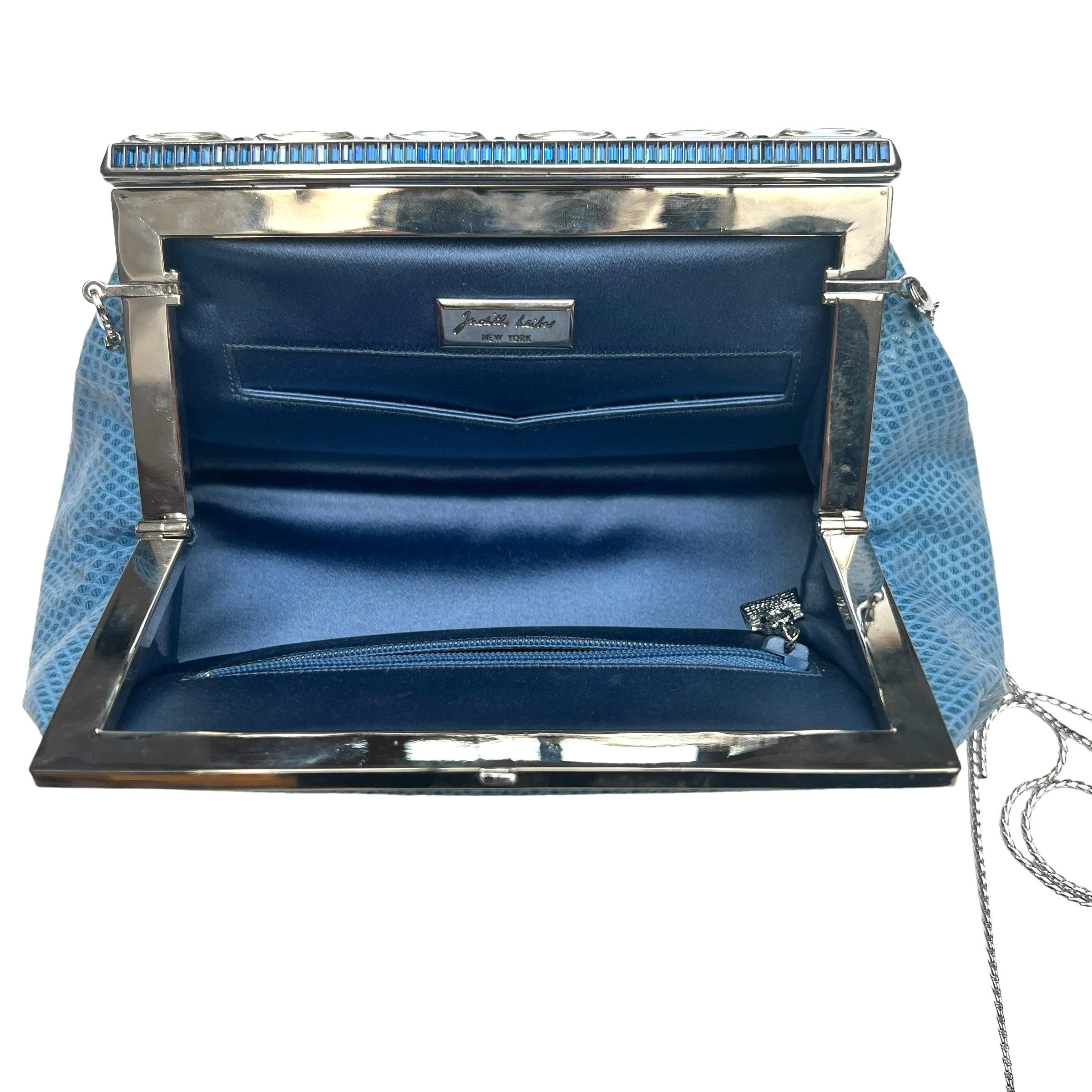 Blue Lezard Clutch w/Crystals