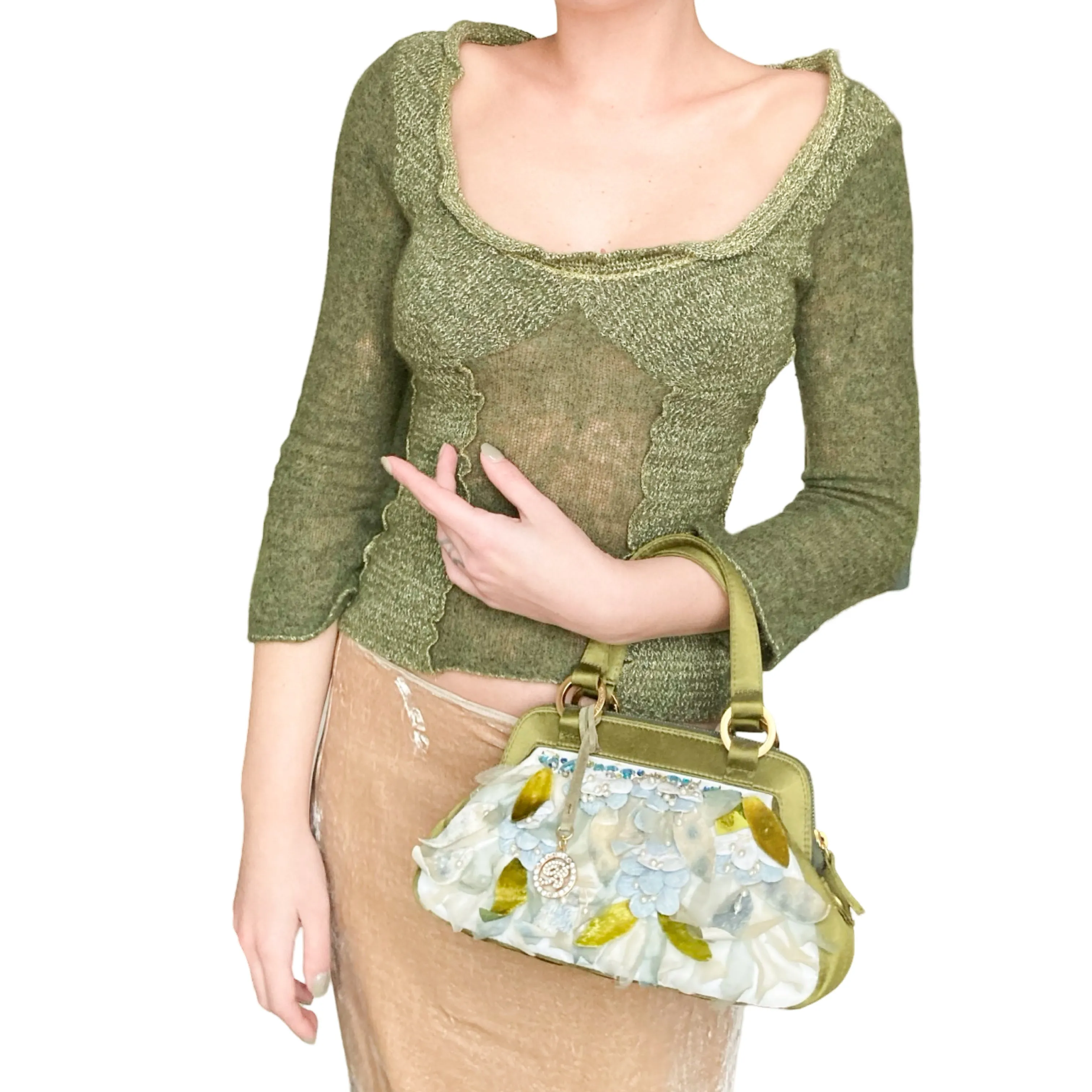 Blumarine S/S 2006 RARE runway silk bag