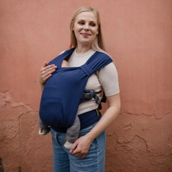 Boba Bliss Buckled Wrap Carrier v2 - Navy