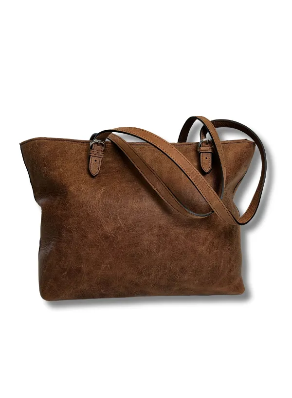 Brown Leather Tote Bag | BPB8449