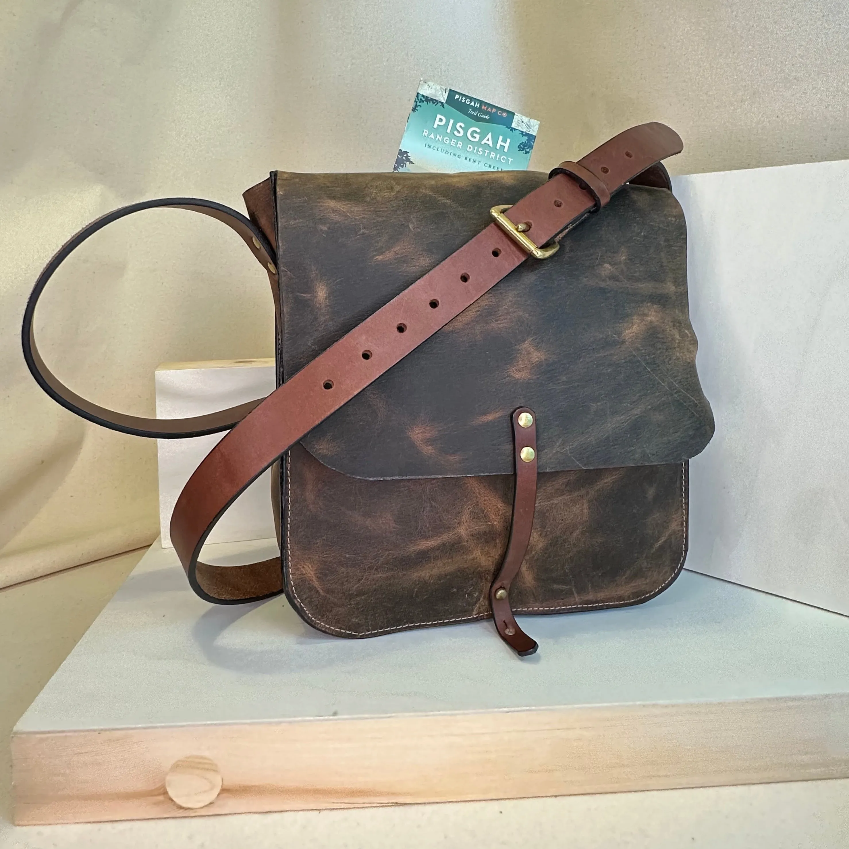 Brown Pull Up Forager Small Cross Body Leather Bag