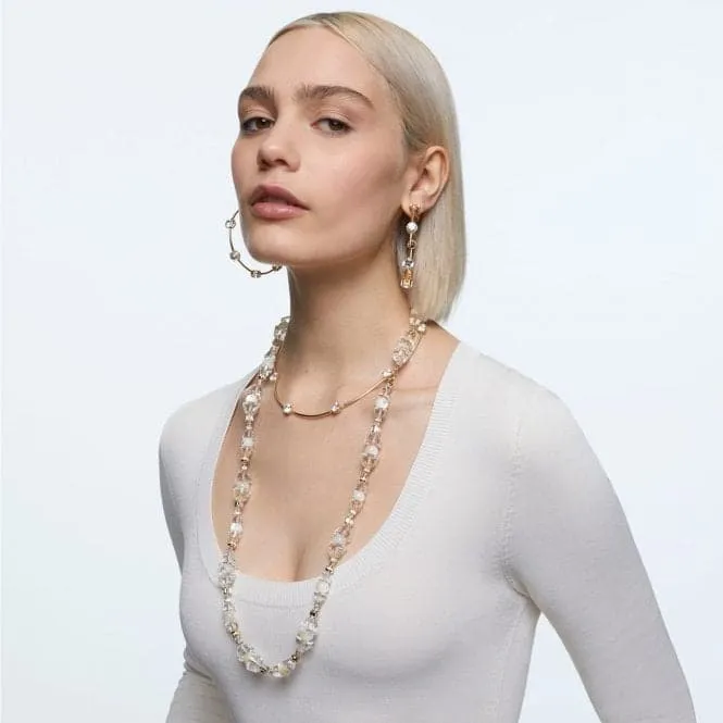 Constella Crystal Gold-tone Plated Hoop Earrings 5622722