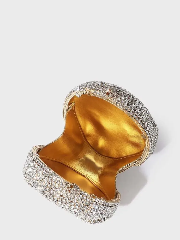 Diamond Skull Clutch Bag