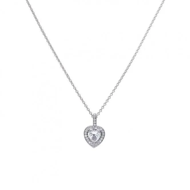Diamonfire Silver White Zirconia Heart Pendant P4616