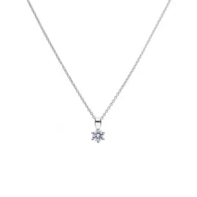 Diamonfire Silver White Zirconia Solitaire Pendant P4611
