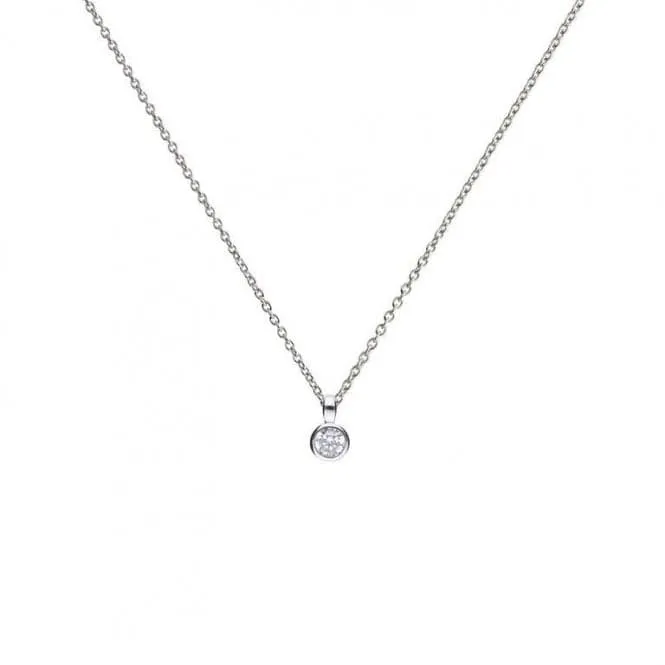 Diamonfire Silver White Zirconia Solitaire Pendant P4640
