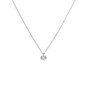 Diamonfire Silver White Zirconia Solitaire Pendant P4645