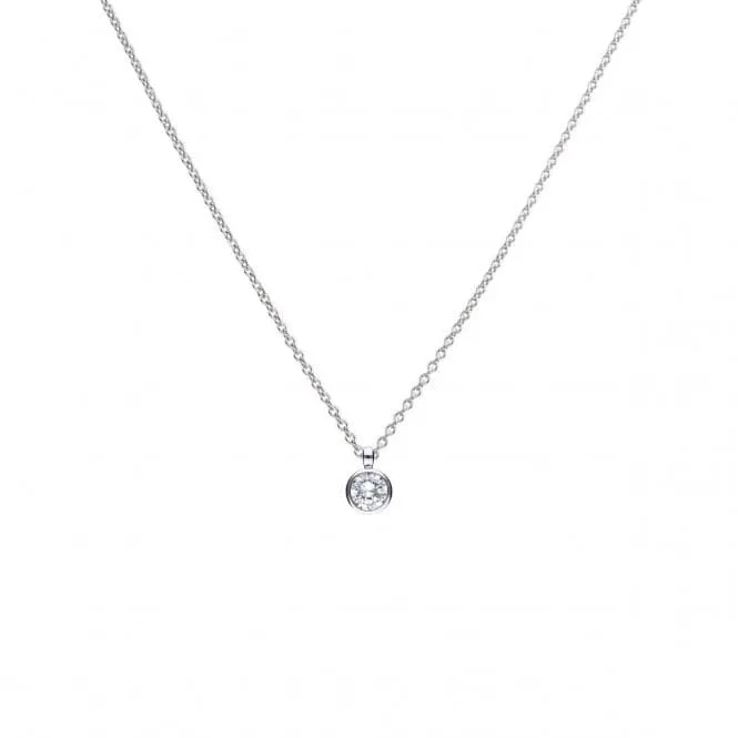 Diamonfire Silver White Zirconia Solitaire Pendant P4645