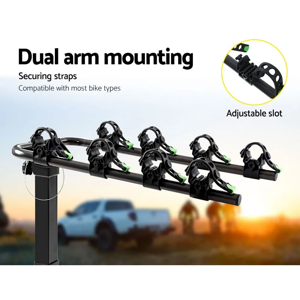 Foldable 4-Bike Hitch Carrier Rack, Heavy-Duty Steel - Giantz