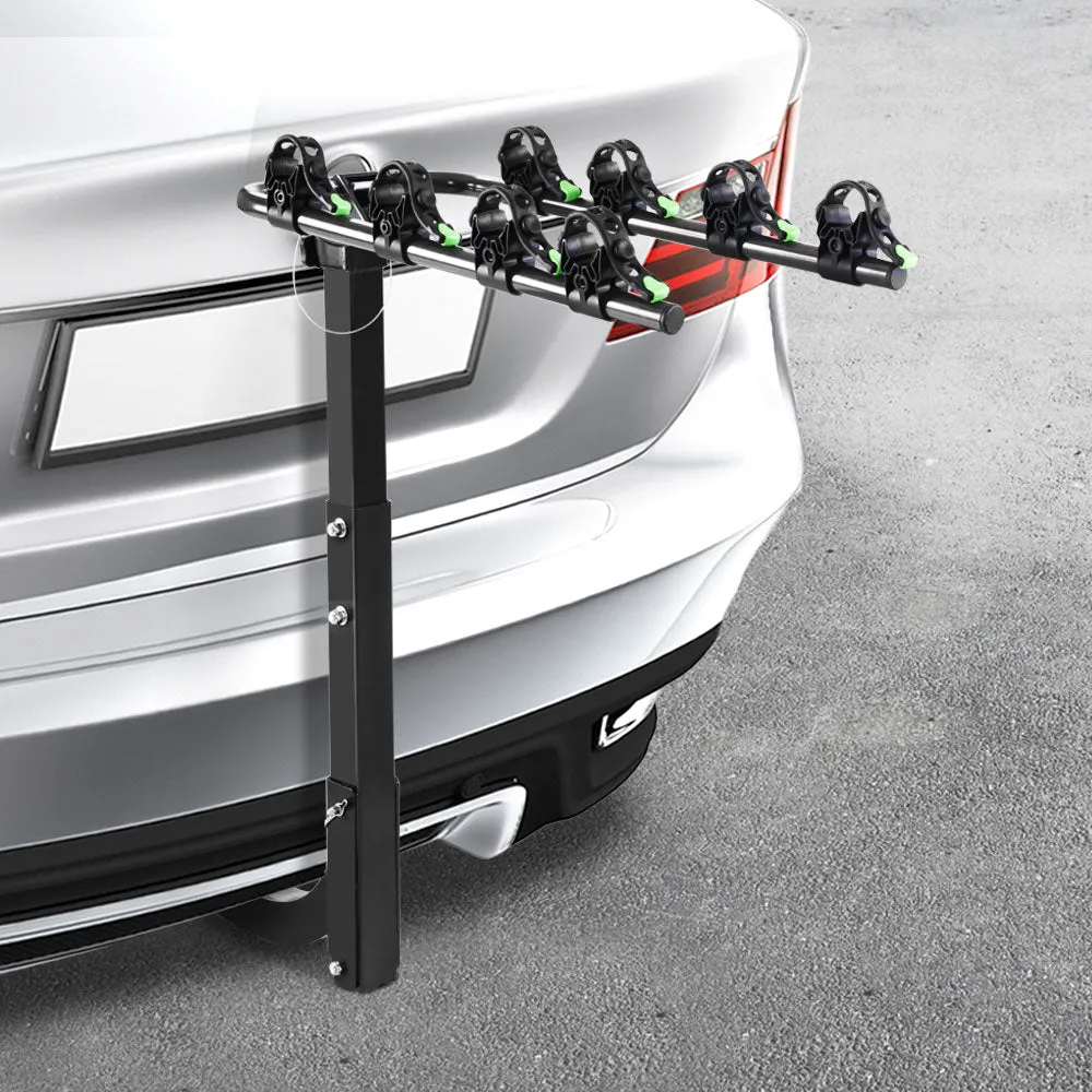 Foldable 4-Bike Hitch Carrier Rack, Heavy-Duty Steel - Giantz
