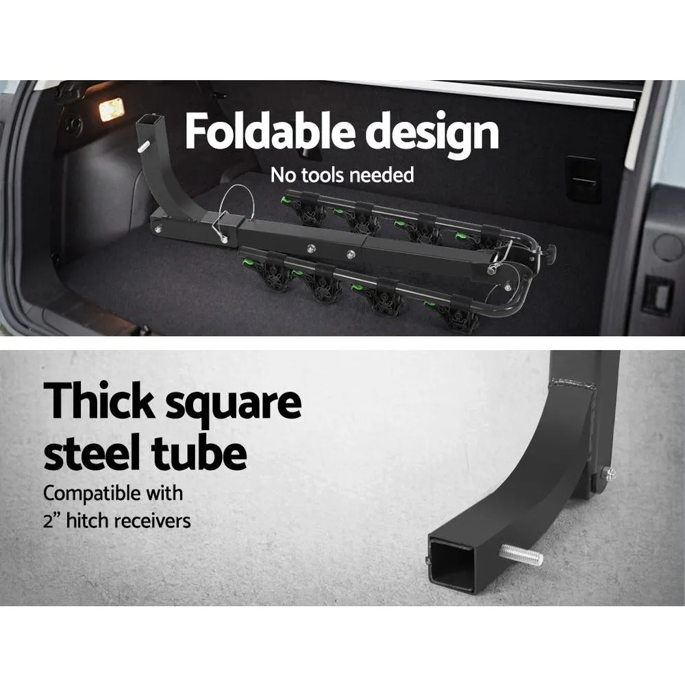 Foldable 4-Bike Hitch Carrier Rack, Heavy-Duty Steel - Giantz