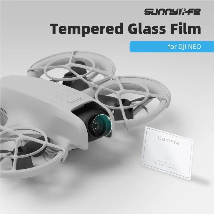 For DJI Neo Sunnylife 2pcs Tempered Glass Drone Lens Film (Transparent)