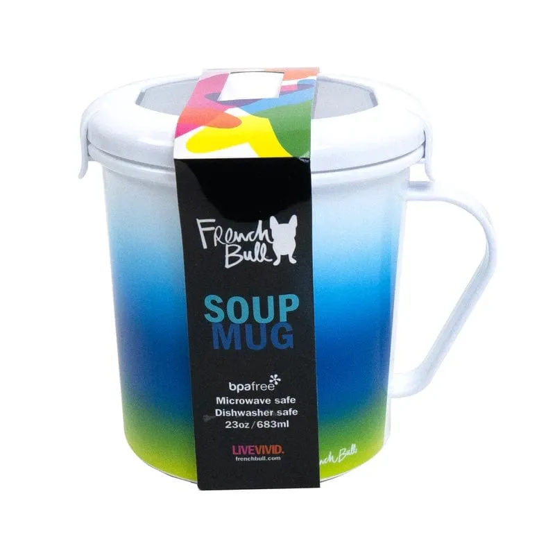 French Bull Blue Ombre Soup Mug
