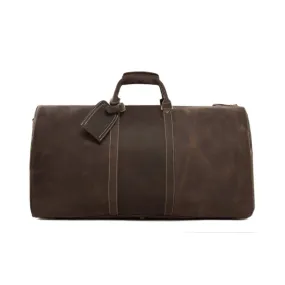 Handmade Vintage Full Grain Leather Travel Bag, Extra Large Duffle Bag