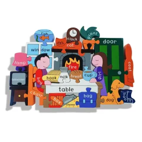 Handmade Wooden Jigsaw Puzzle - At Home