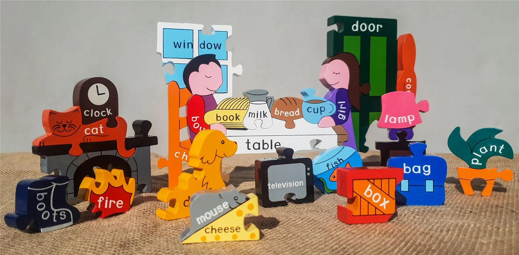 Handmade Wooden Jigsaw Puzzle - At Home