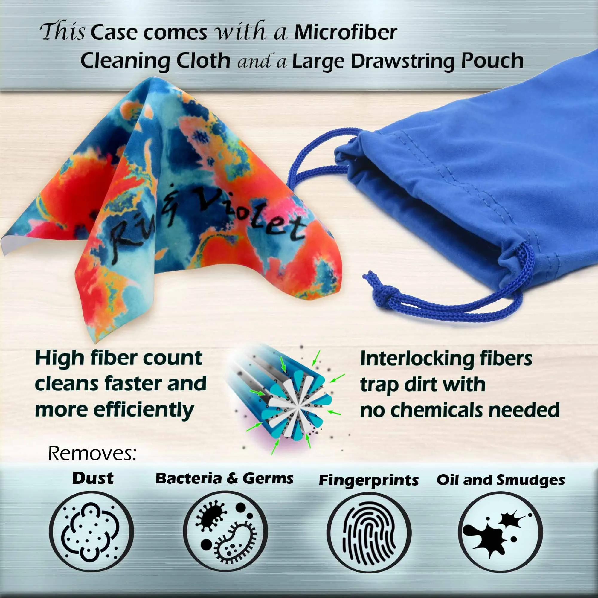 Hard Sunglasses Case in a Tie Dye Orange Blue With Pouch & Cloth for Medium- Large Frames (AS87 TD ORG)