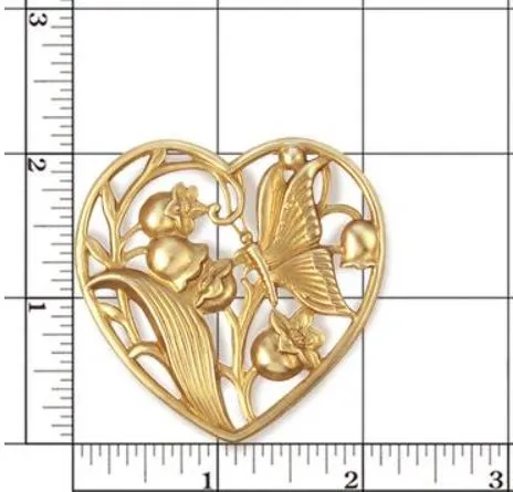 Heart Earrings with Vintage 1950s Cotton Pearls - Designed by Award-Winning Artist Sugar Gay Isber