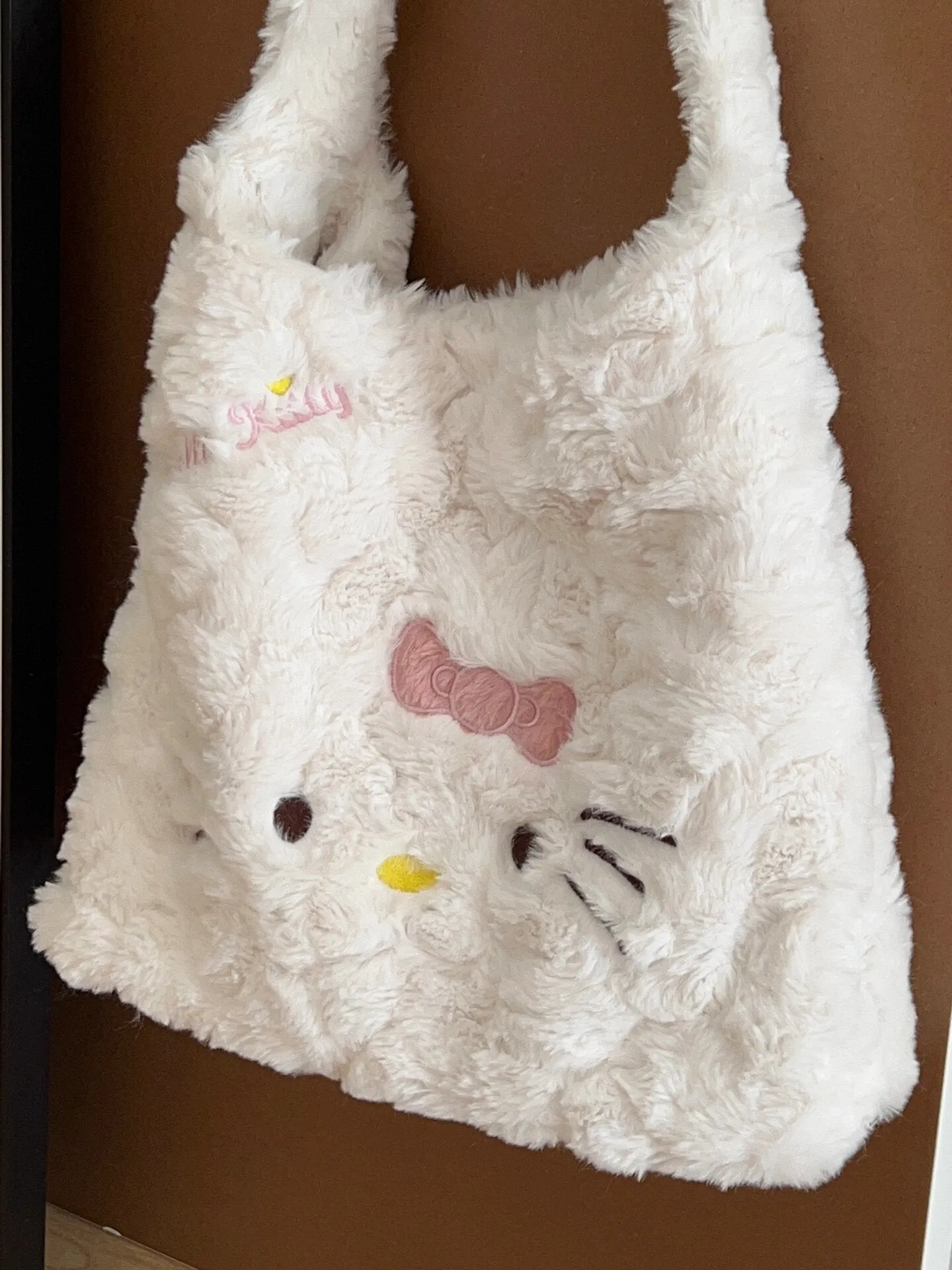 Hello Kitty Cute Plush Tote Bag for Women Kawaii Carry On