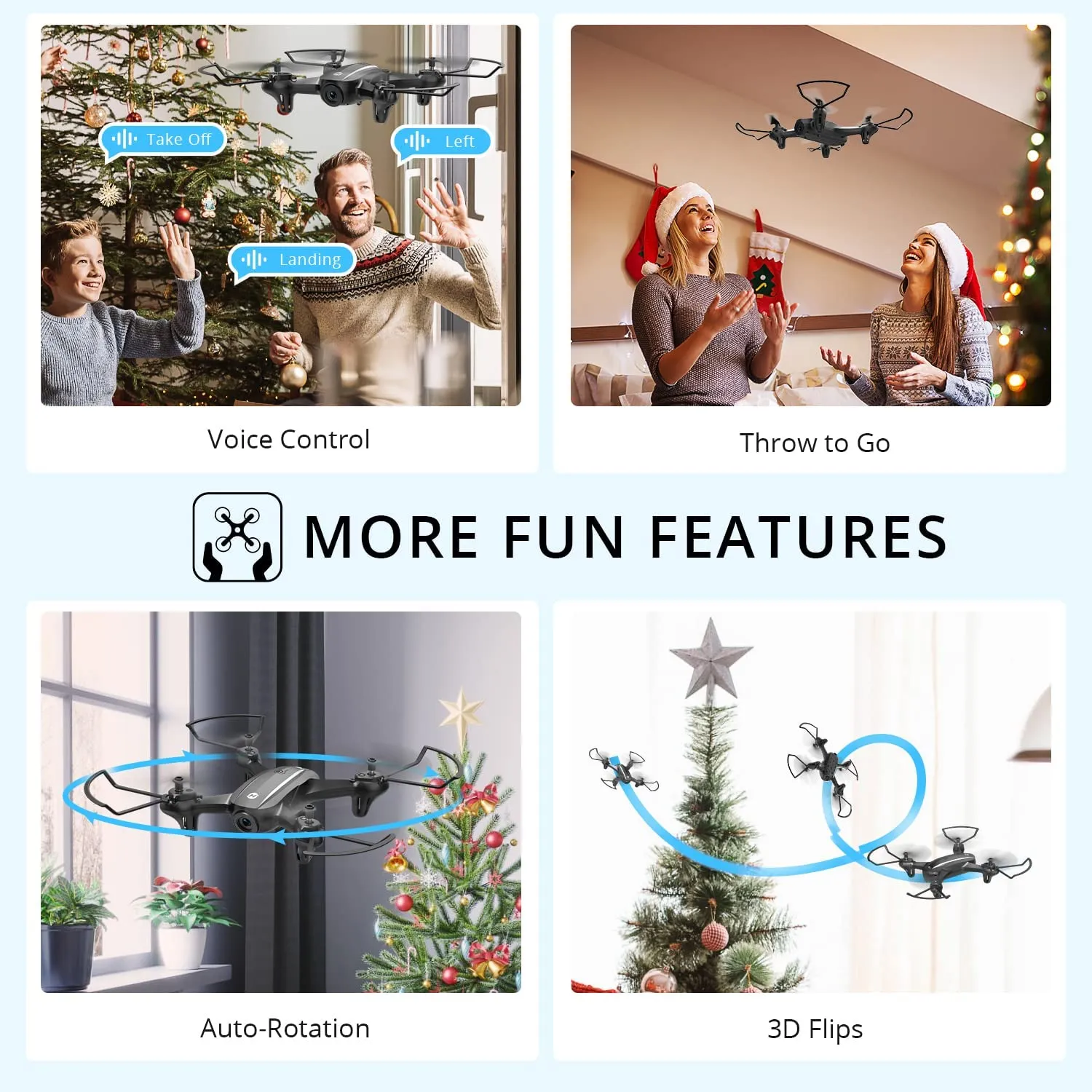 Holy Stone HS340 Mini FPV Drone with Camera RC Quadcopter for Kids Beginners
