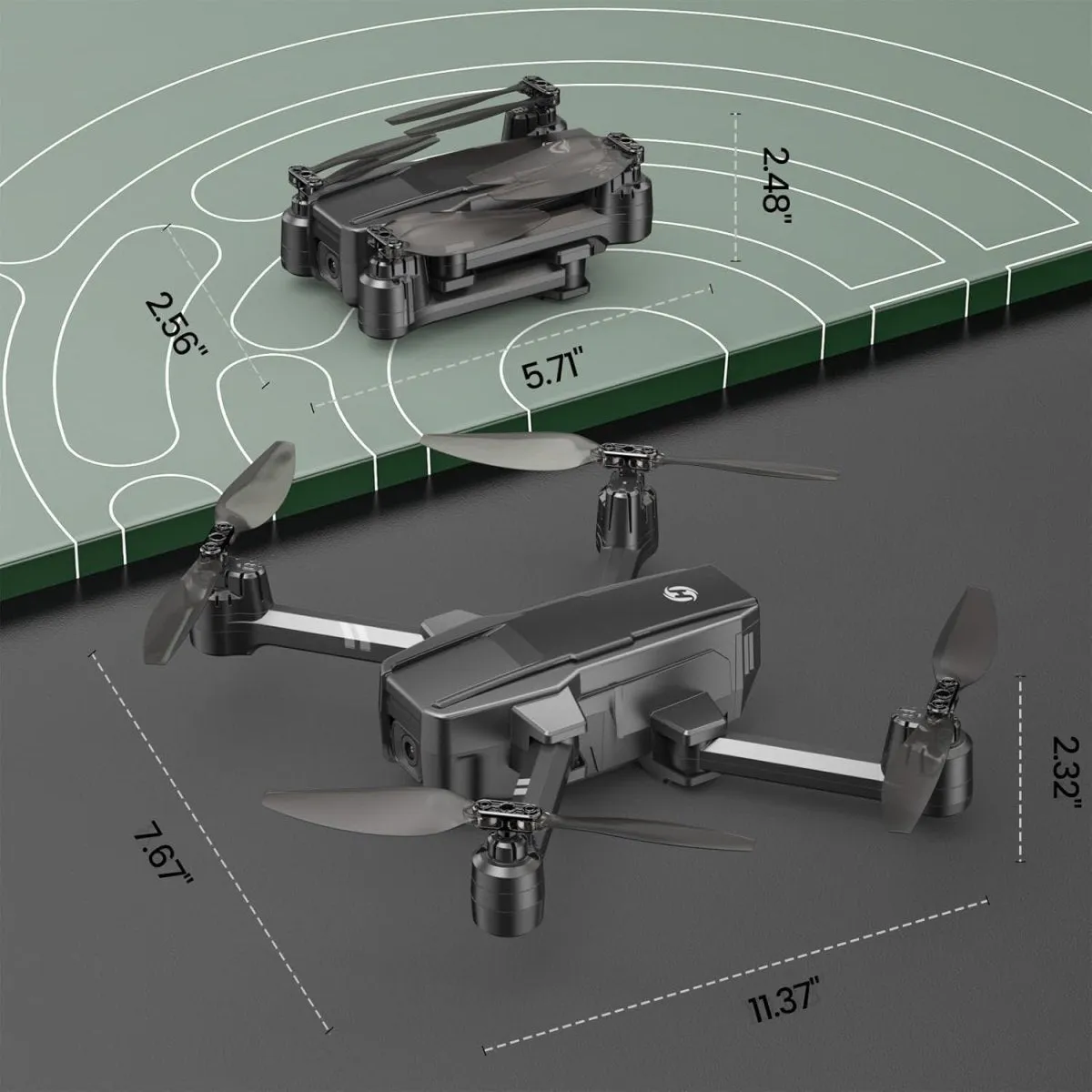 Holy Stone HS440 Foldable FPV Drone with 1080P WiFi Camera RC Quadcopter w/ Case