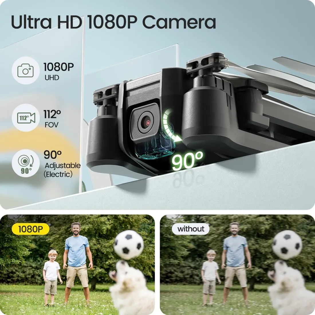 Holy Stone HS440 Foldable FPV Drone with 1080P WiFi Camera RC Quadcopter w/ Case
