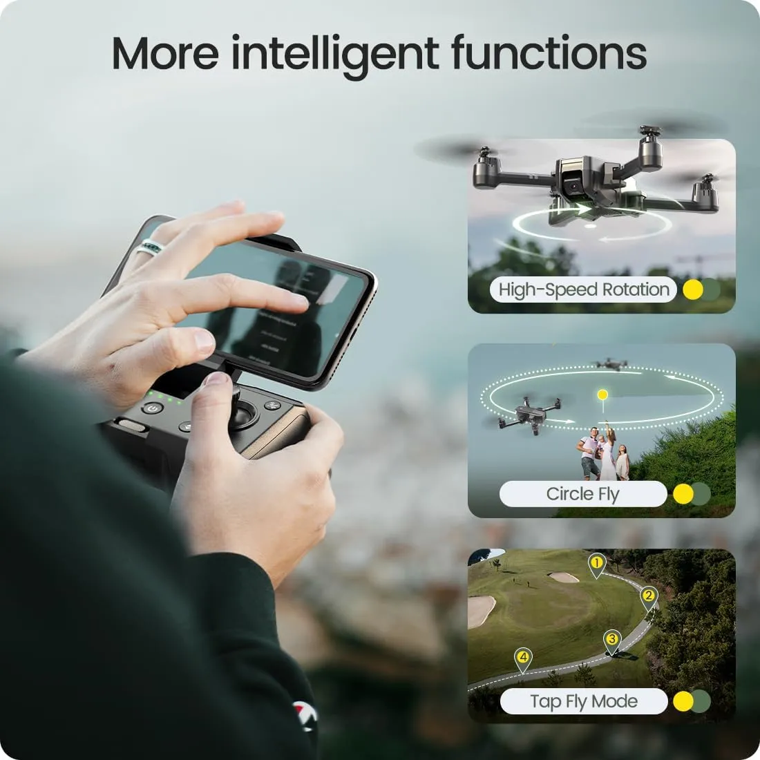Holy Stone HS440 Foldable FPV Drone with 1080P WiFi Camera RC Quadcopter w/ Case