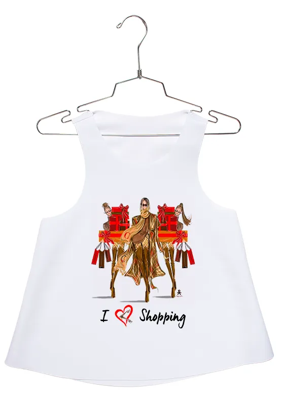 I Heart Shopping Racerback