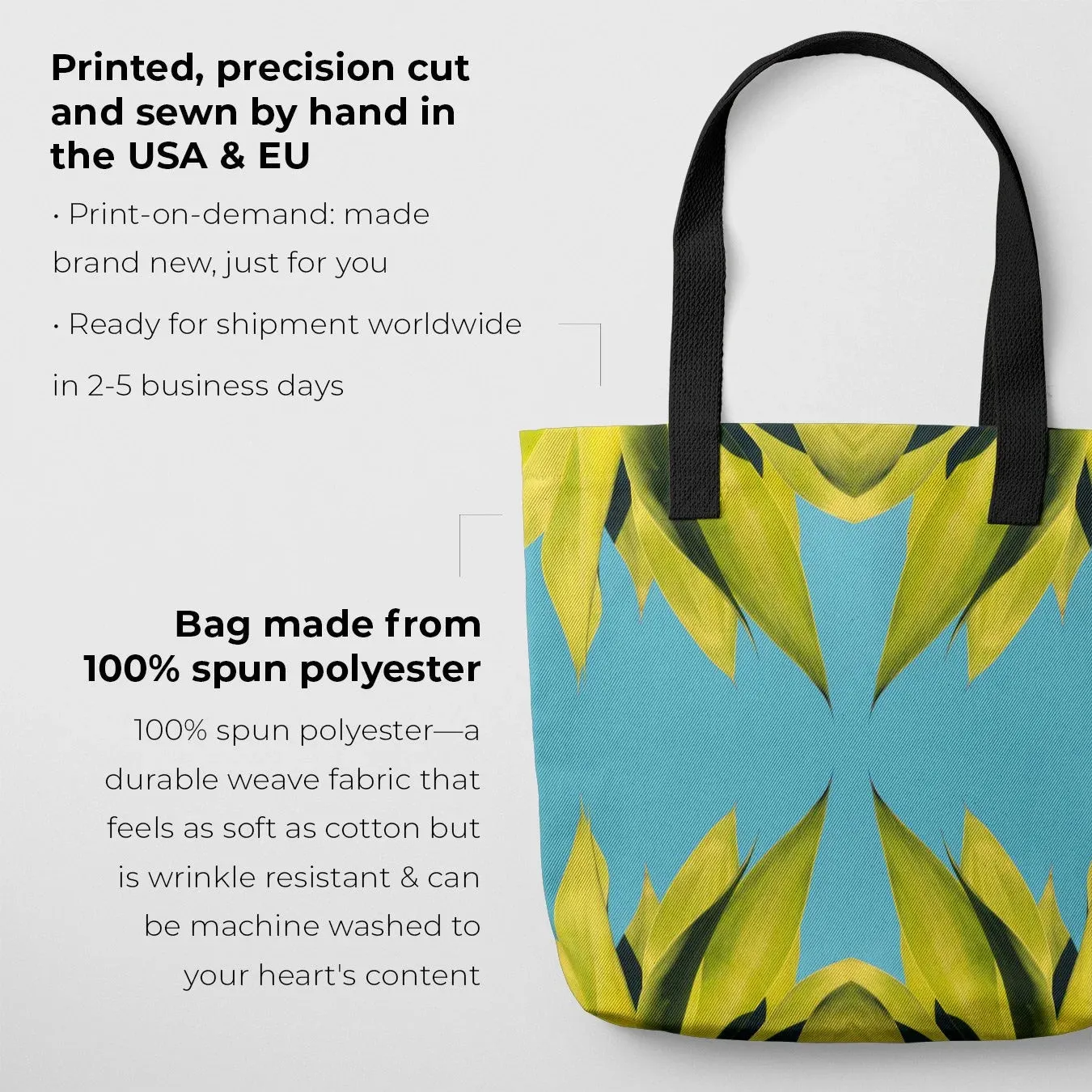 In Bloom - Succulent Op Art Shopping Tote Bag