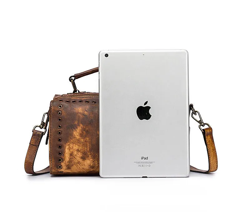 Ladies Brown Leather Crossbody Purse Leather Shoulder Bag