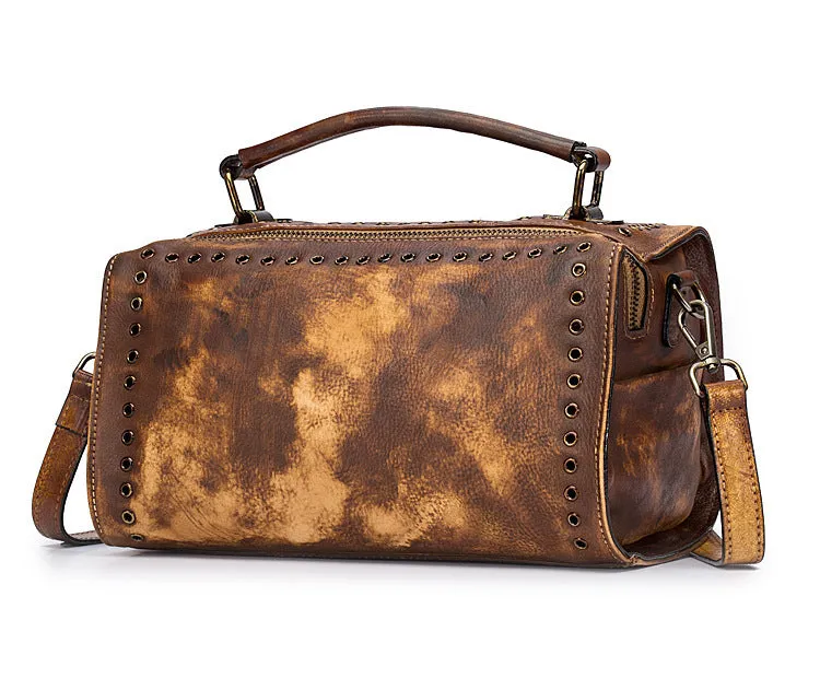 Ladies Brown Leather Crossbody Purse Leather Shoulder Bag