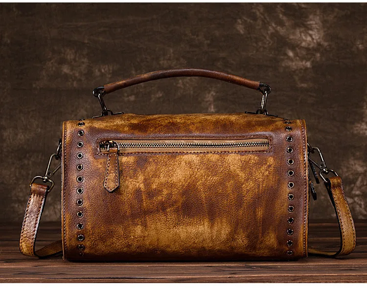 Ladies Brown Leather Crossbody Purse Leather Shoulder Bag