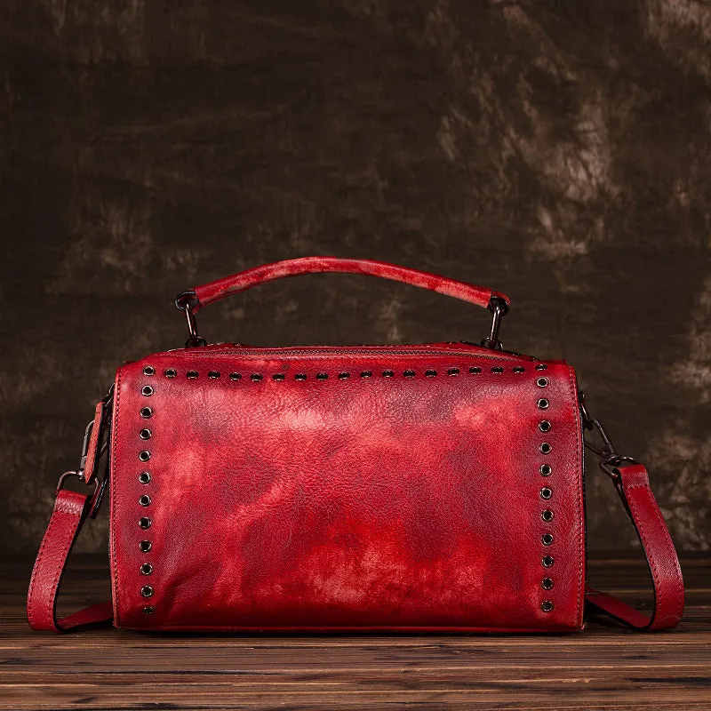 Ladies Brown Leather Crossbody Purse Leather Shoulder Bag