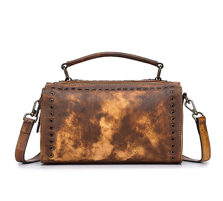 Ladies Brown Leather Crossbody Purse Leather Shoulder Bag