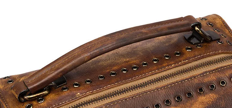Ladies Brown Leather Crossbody Purse Leather Shoulder Bag