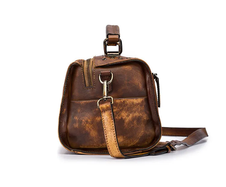 Ladies Brown Leather Crossbody Purse Leather Shoulder Bag