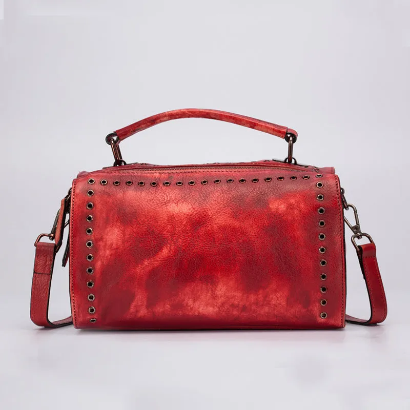 Ladies Brown Leather Crossbody Purse Leather Shoulder Bag