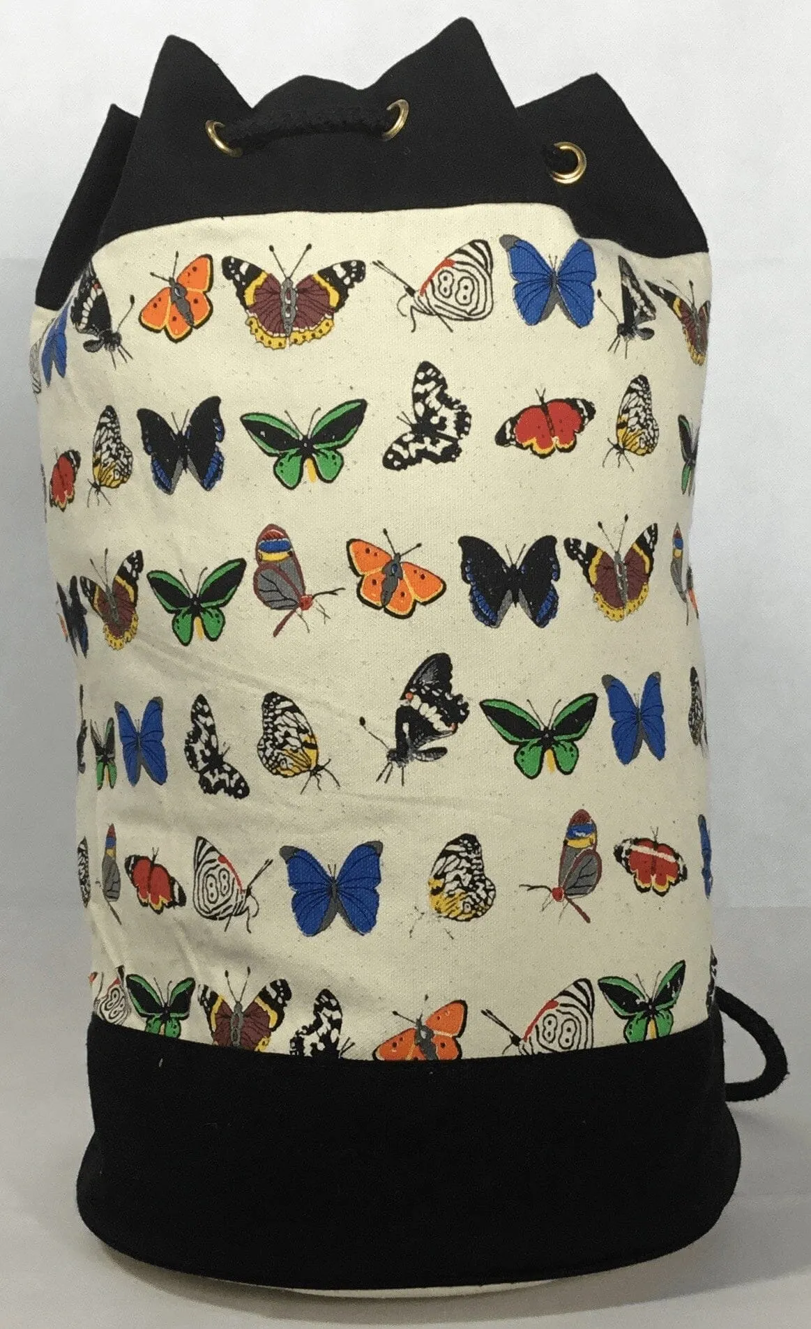 Large Canvas Duffle Bag -  Butterfly
