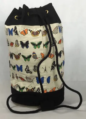 Large Canvas Duffle Bag -  Butterfly