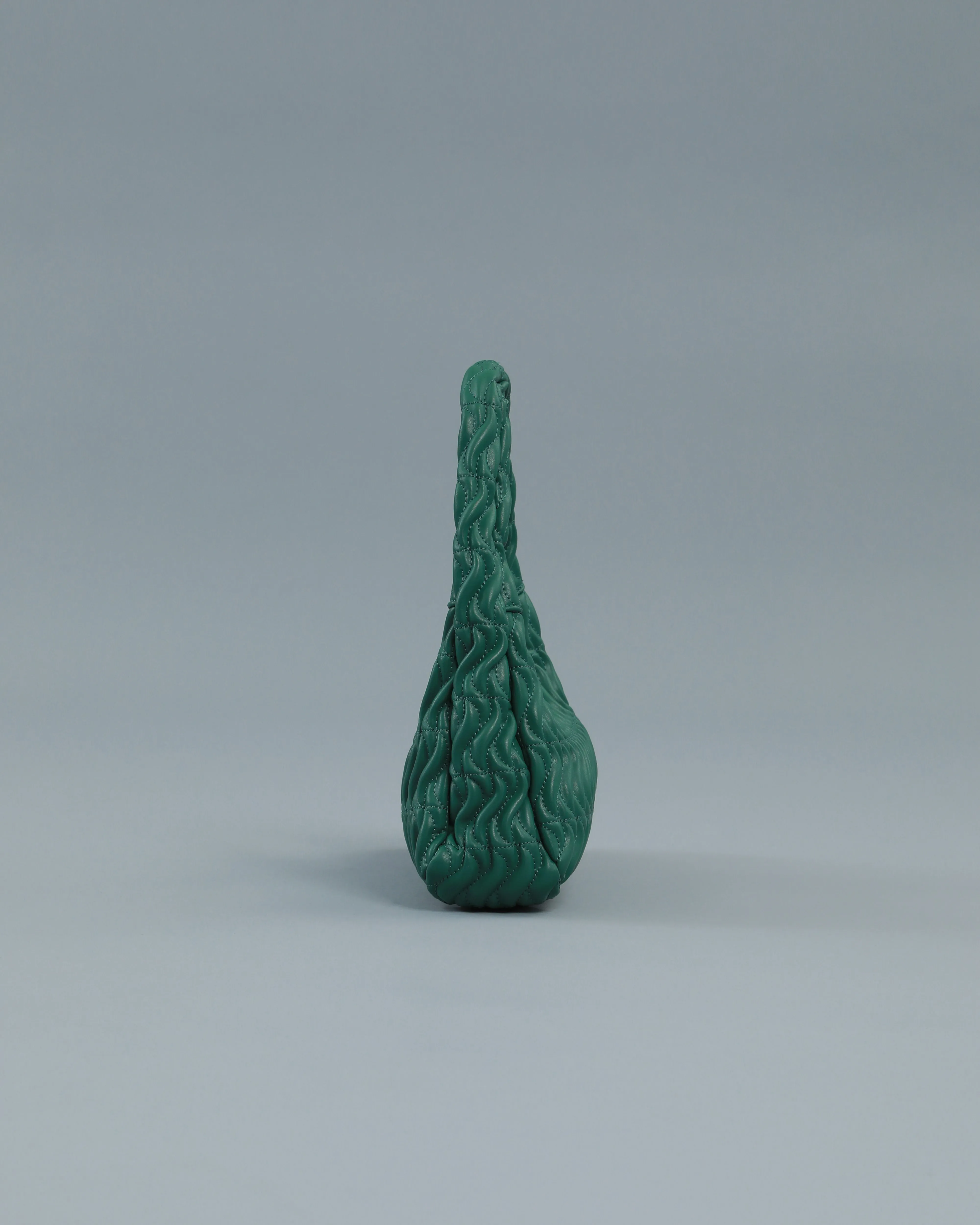 Matelassé Shoulder Bag in Green